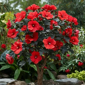 Гибискус Миднайт Роуз купить по цене от 269р. в интернет-магазине «Посадика» с доставкой почтой в в Салехарде и по всей России – [изображение №1].