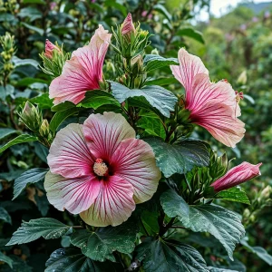 Гибискус Иден Бьюти купить по цене от 460р. в интернет-магазине «Посадика» с доставкой почтой в в Салехарде и по всей России – [изображение №1].